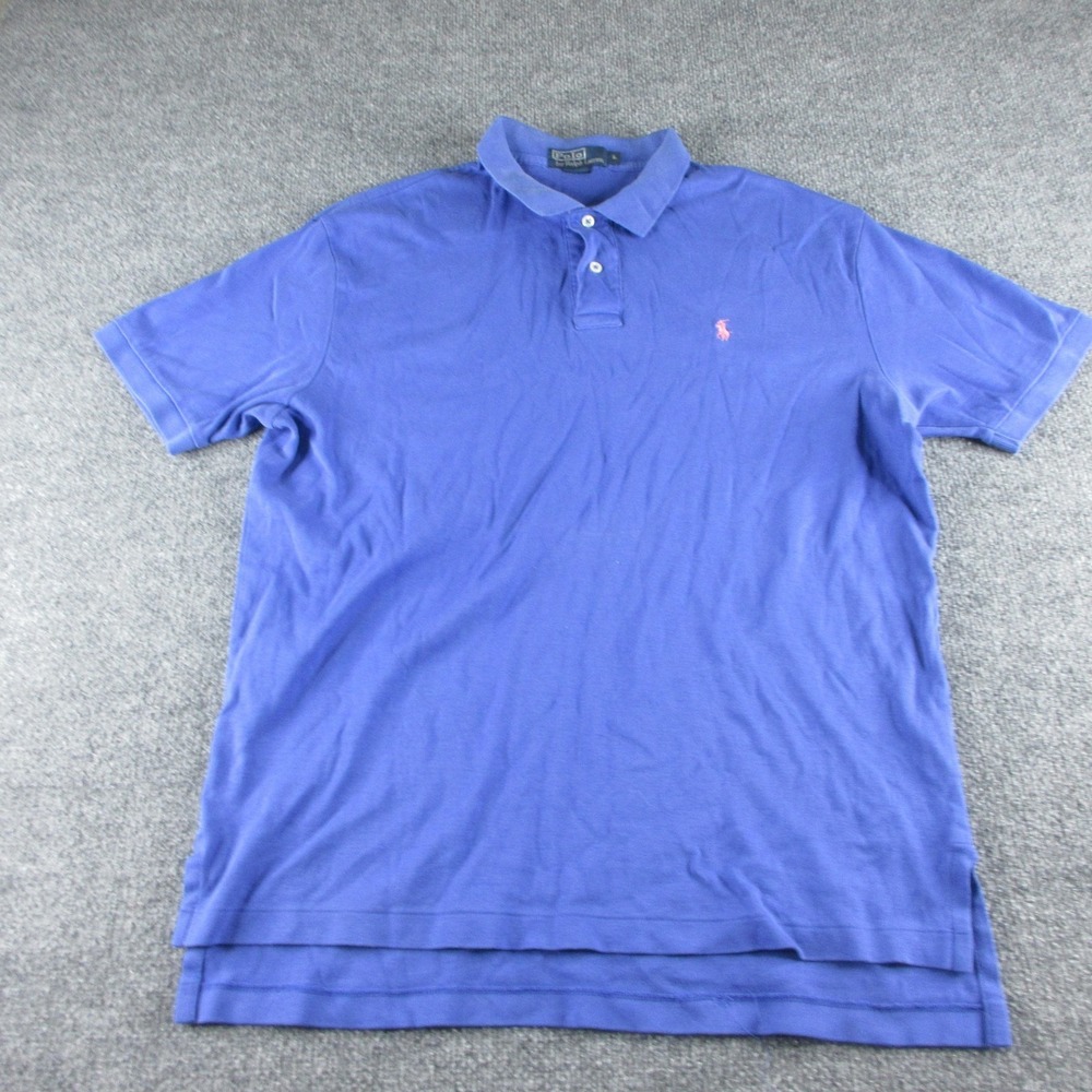 Polo By Ralph Lauren Polo Shirt Mens L Blue Short Sleeve Cotton Pony Logo Casual